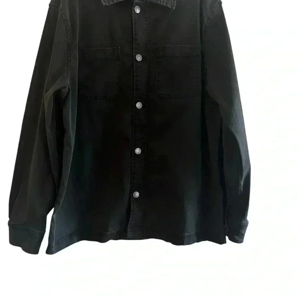 SLATE & STONE MEN  DENIM WORKWEAR COTTON BLEND WASHED BLACK JACKET. SIZE XL - Picture 11 of 16